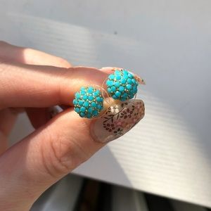 Express Blue Studded Earrings